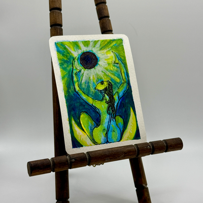 Solar Eclipse Nymph aceo art card thumbnail 2