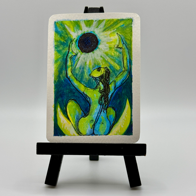 Solar Eclipse Nymph aceo art card thumbnail 1