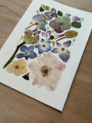 Pressed Flowers #1 aceo art card thumbnail 2