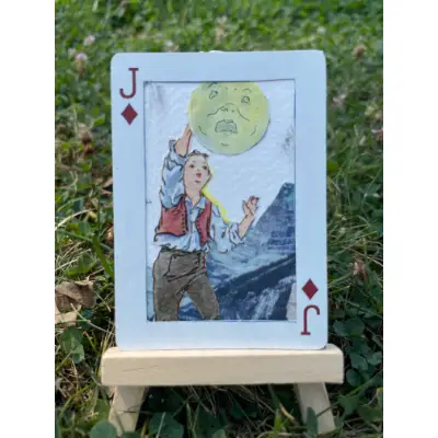 ACEO "The Impossible Reach" | Original Collage Multimedia Artwork Vintage aceo art card thumbnail 2