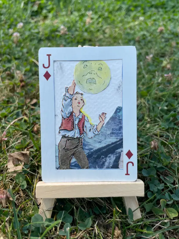 ACEO "The Impossible Reach" | Original Collage Multimedia Artwork Vintage aceo art card