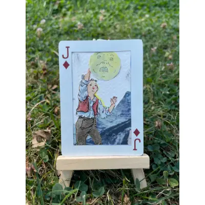 ACEO "The Impossible Reach" | Original Collage Multimedia Artwork Vintage aceo art card thumbnail 1
