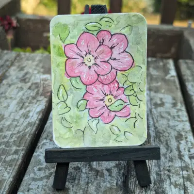 Clematis aceo art card thumbnail 1