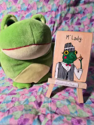 Mr. Fedora🐸 aceo art card thumbnail 1