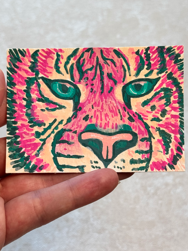 Tiger aceo art card