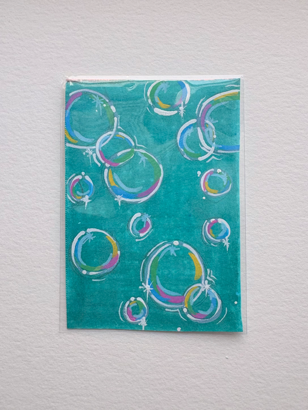 Bubbles in Air - Elements Series #4 aceo art card