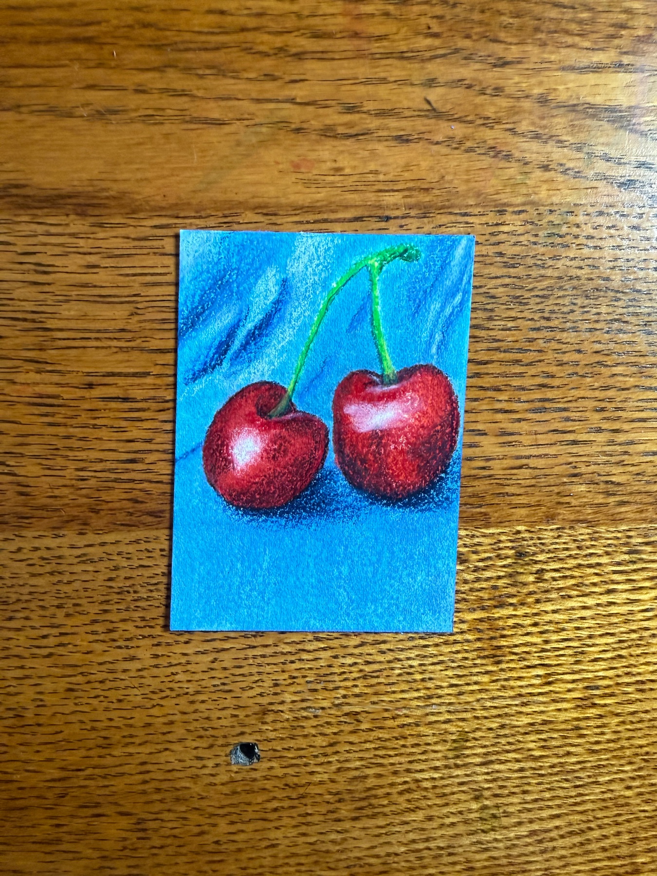 Cherry Blues aceo art card