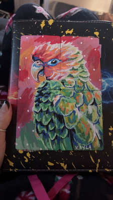 Set of 4 Parrot ACEO aceo art card thumbnail 1