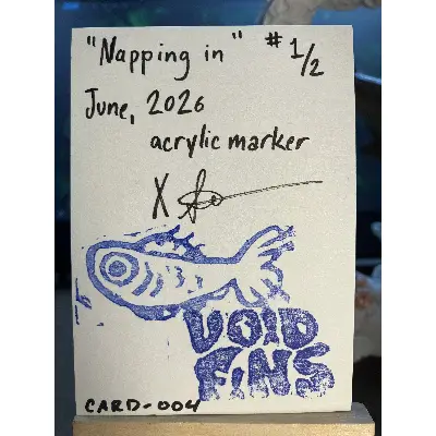 Napping in aceo art card thumbnail 2