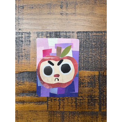 Angry Apple aceo art card thumbnail 1