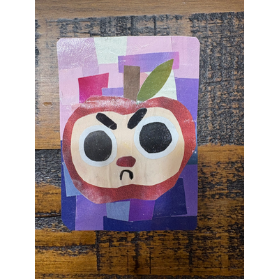 Angry Apple aceo art card thumbnail 2