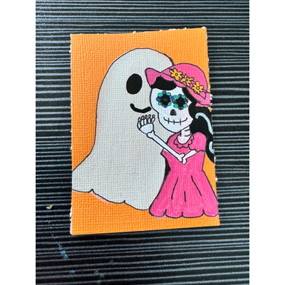 Ghosts Just Wanna Have Fun 1-5 aceo art card thumbnail 4