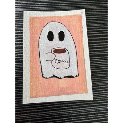 Ghosts Just Wanna Have Fun 1-5 aceo art card thumbnail 3