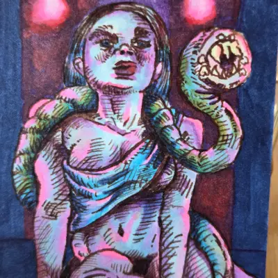 The Gifts of Our New Planet aceo art card thumbnail 2