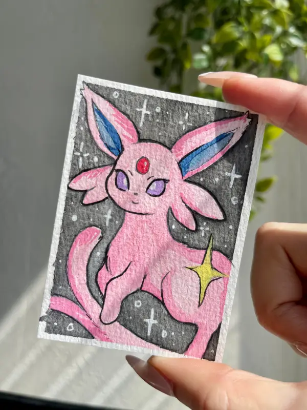 Espeon Pokemon aceo art card
