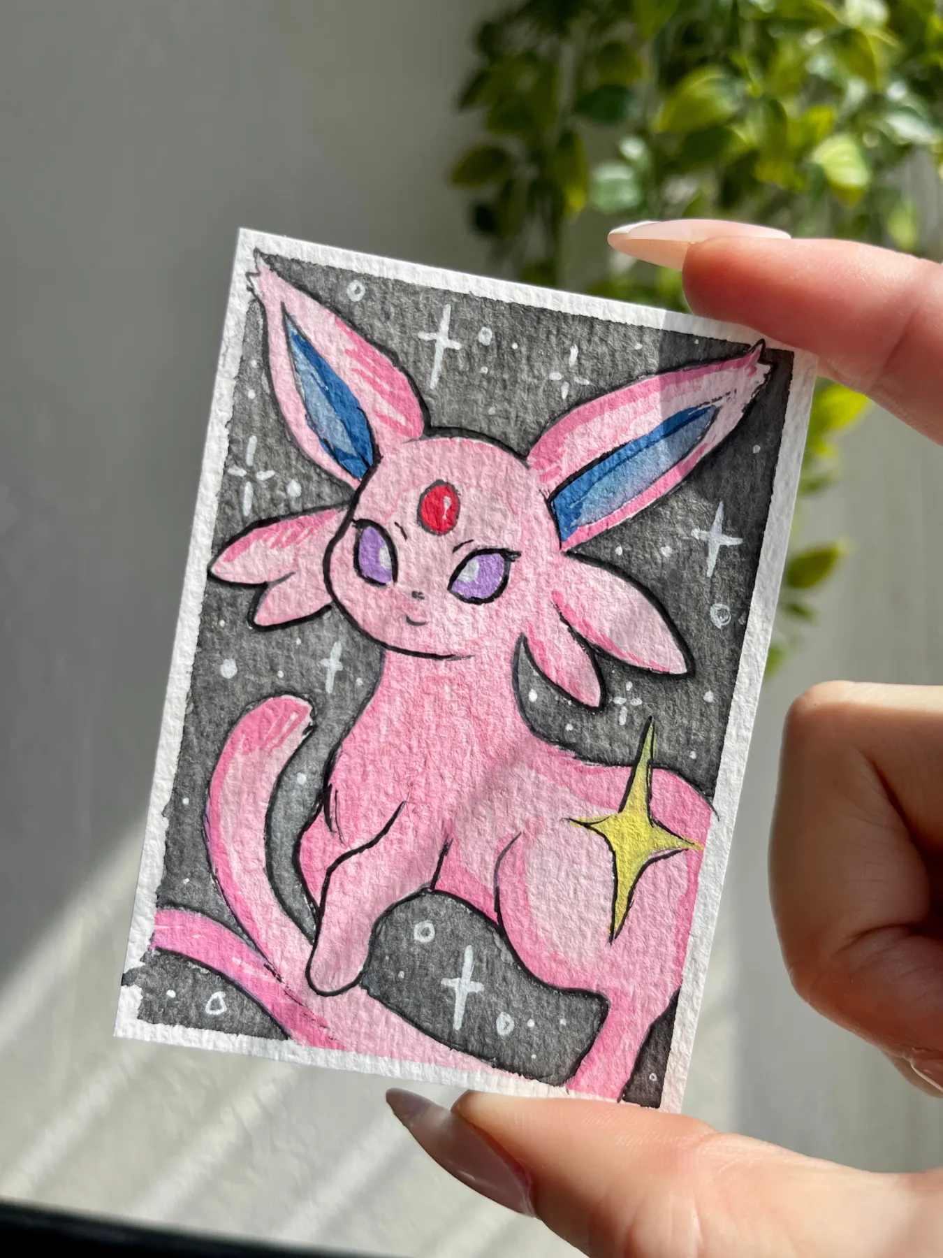 Espeon Pokemon aceo art card