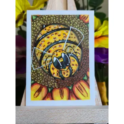 Big Bumble aceo art card thumbnail 2