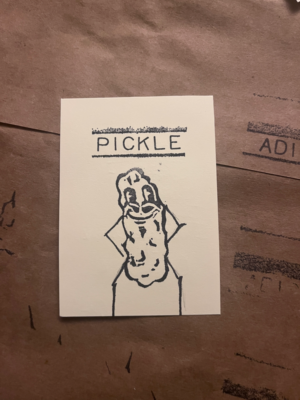 Pickle aceo art card