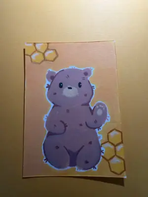 Hey Honey aceo art card thumbnail 1