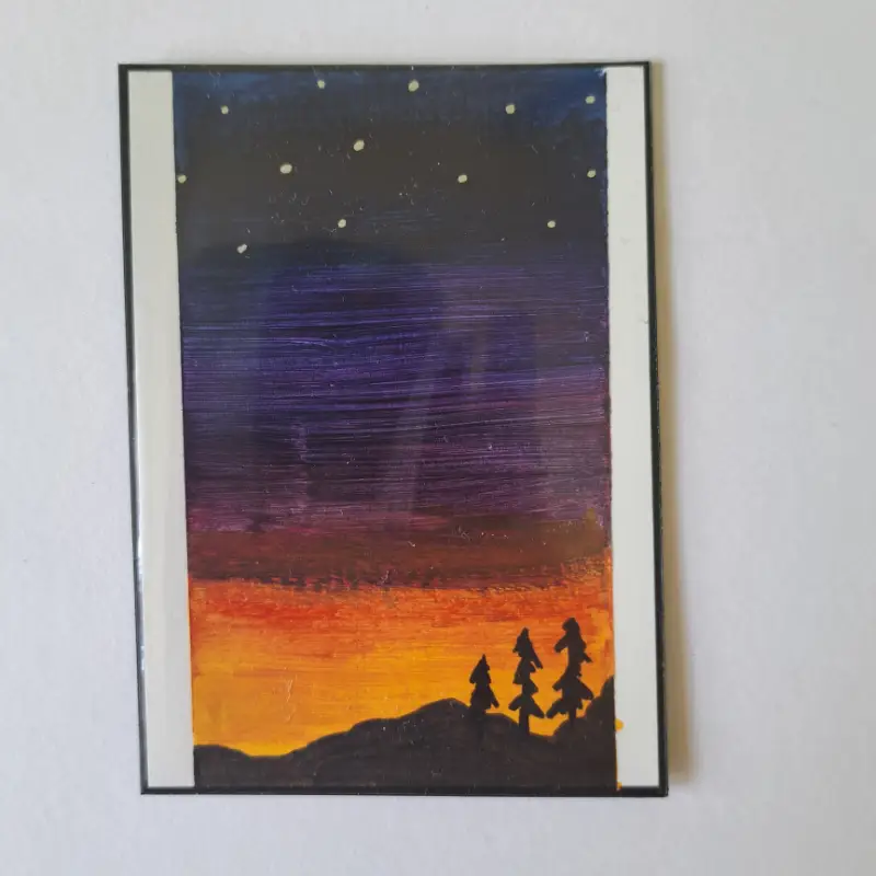 Sunset III aceo art card