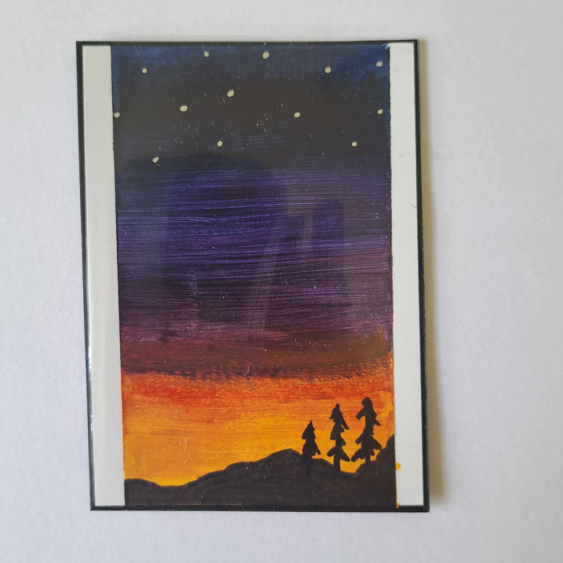 Sunset III aceo art card
