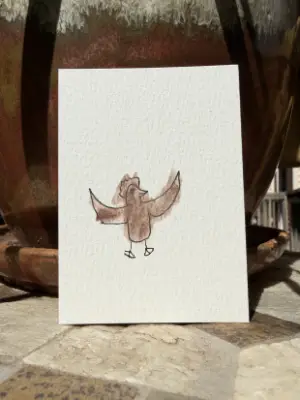 Captain Flappy | Dino Collection aceo art card thumbnail 1