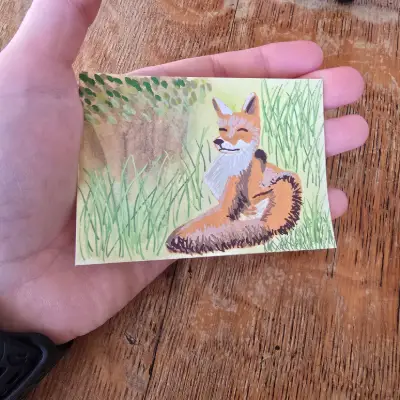 I Can't Reach It! aceo art card thumbnail 3