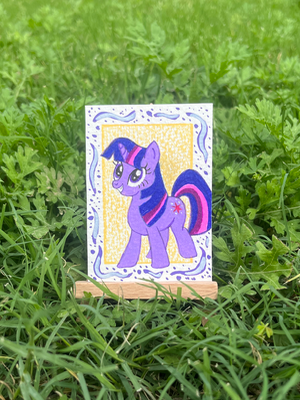 Purple Pony - Art Style Exercise #2 aceo art card thumbnail 1