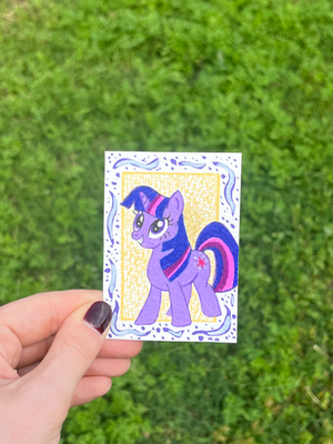 Purple Pony - Art Style Exercise #2 aceo art card thumbnail 2
