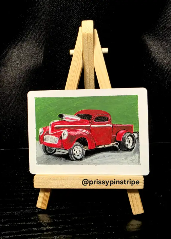 Willys Gasser aceo art card