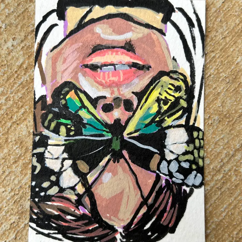 Mystery Woman aceo art card