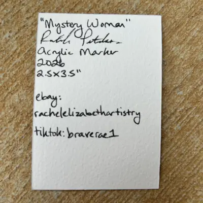 Mystery Woman aceo art card thumbnail 2