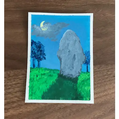 Standing Stone aceo art card thumbnail 1