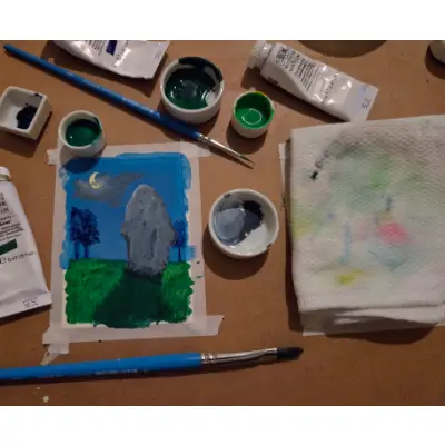 Standing Stone aceo art card thumbnail 2