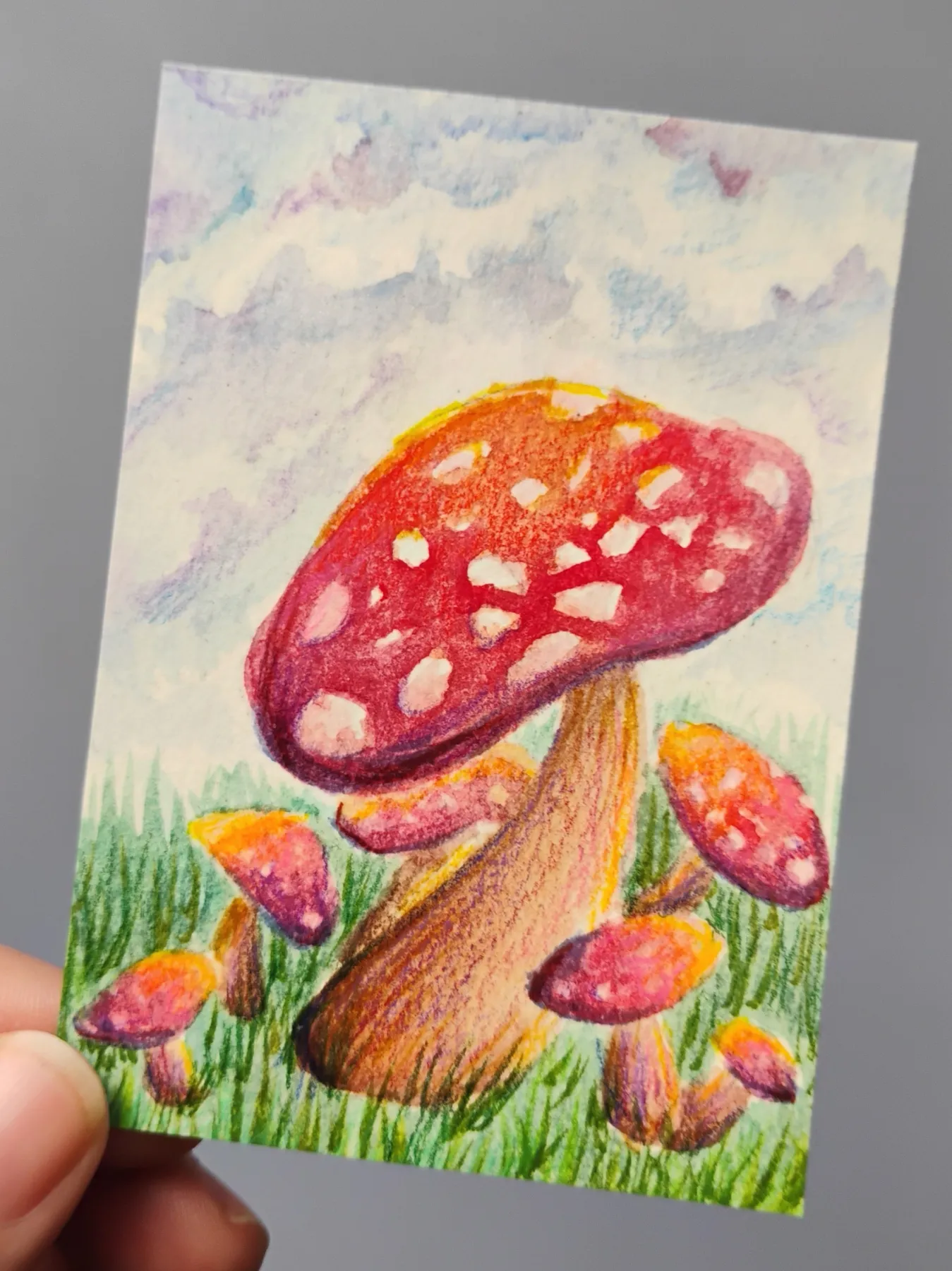 Mushroom See Mushroom Do aceo art card
