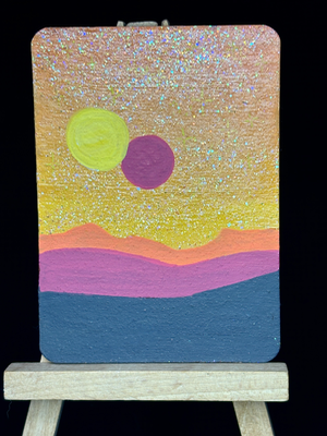 Two Suns aceo art card thumbnail 1