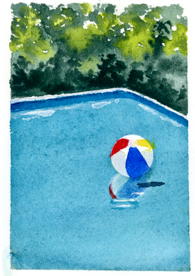 Summer Vibes aceo art card thumbnail 1