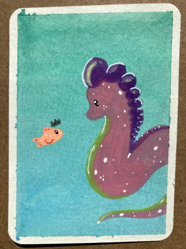 Royal Fish aceo art card