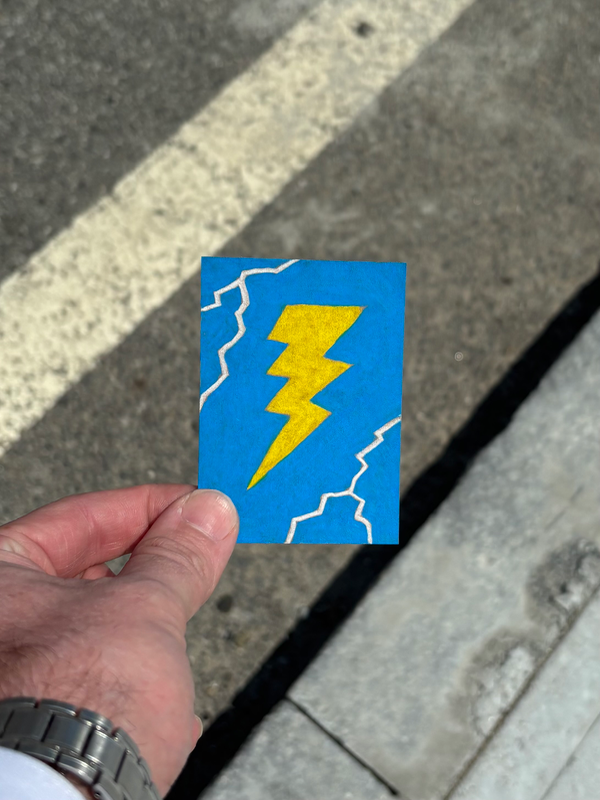 Lightning & A Thunderbolt aceo art card