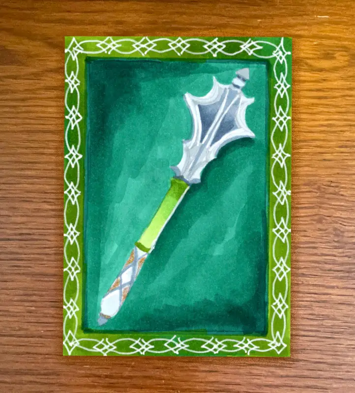 Morningstar - Medieval Weapons Series aceo art card