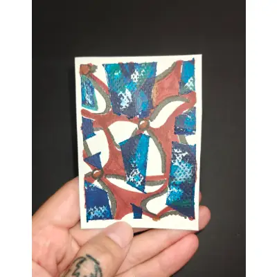 Swimming in the Sound #2 aceo art card thumbnail 2