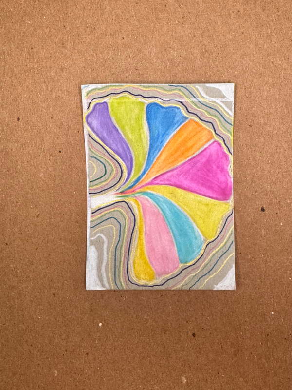 Rainbow Gingko 6 aceo art card