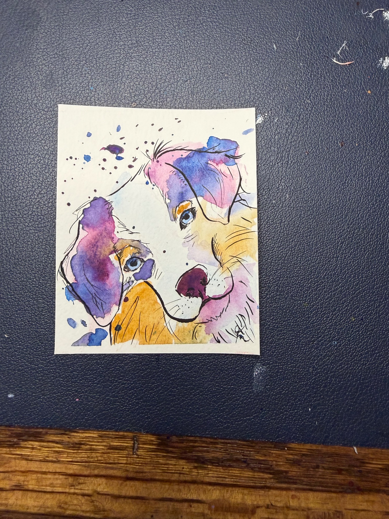 Got snacks? Aussie dog by jaimekristineart aceo art card