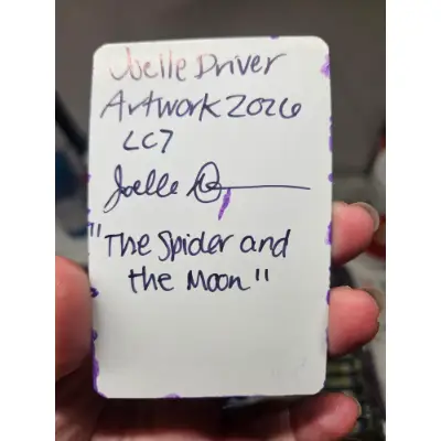The Spider and the Moon aceo art card thumbnail 2