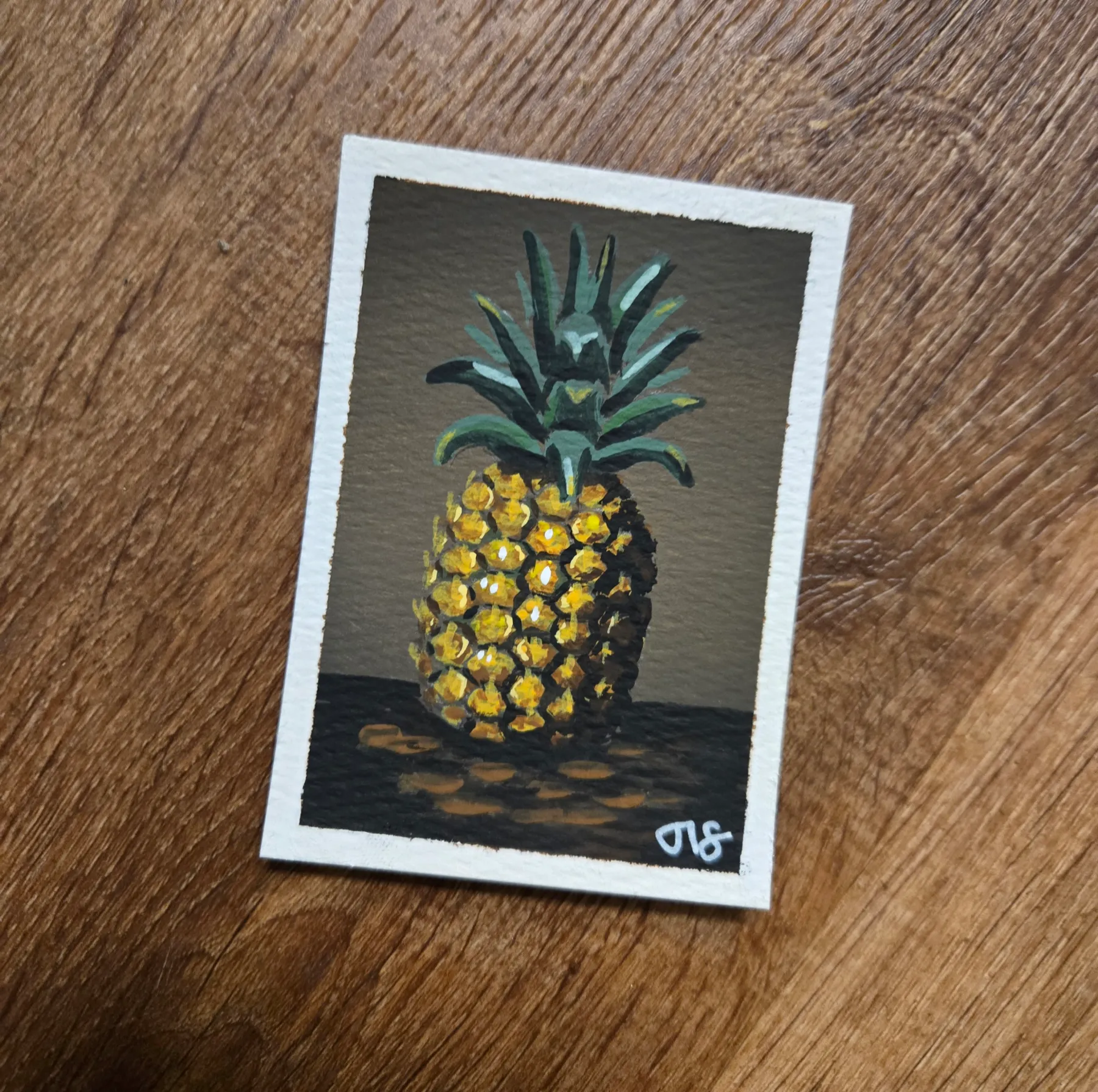 Pineapple aceo art card