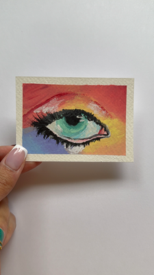 Cassie’s Eye-Euphoria aceo art card thumbnail 1