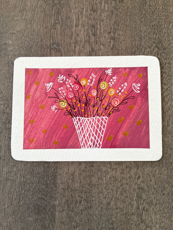 Bouquet of Whimsy aceo art card