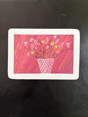 Bouquet of Whimsy aceo art card thumbnail 2