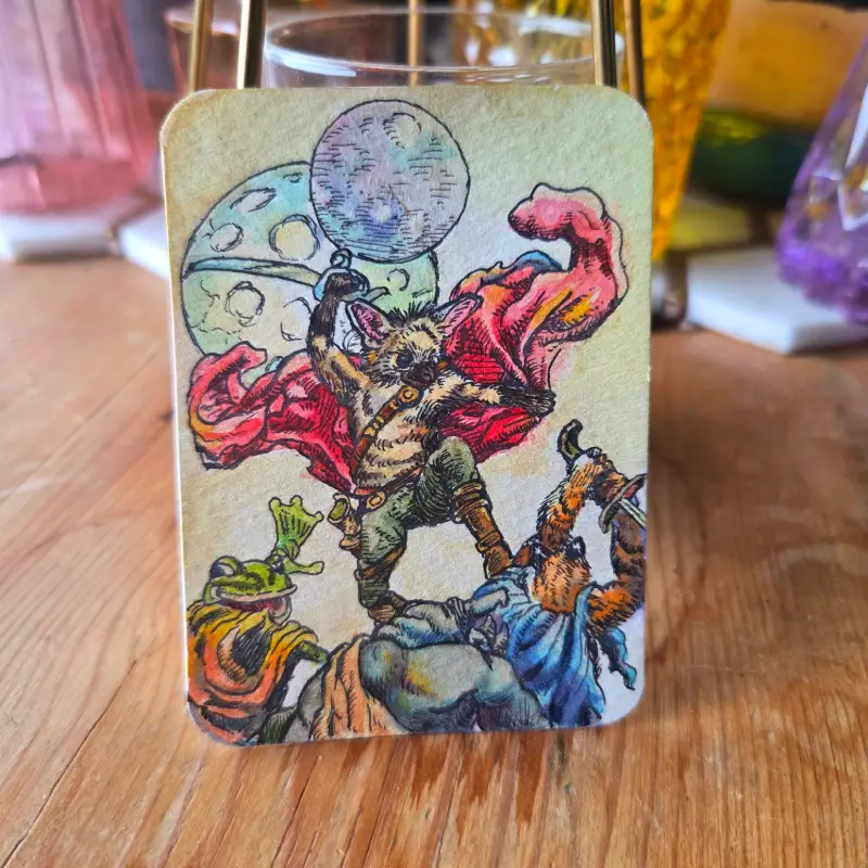 The Aardwolf Adventurer aceo art card