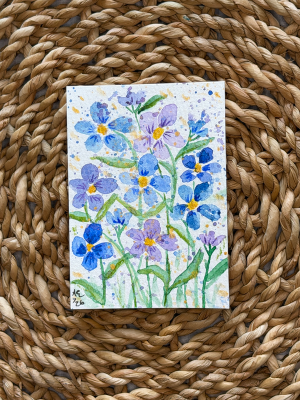 Violets, ACEO by Wilderness Daydreamer aceo art card